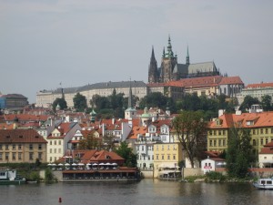 From Charles Bridge towards the castle