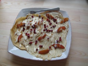 Hemkost could be Swedish pancakes with lingon, plumon, and vanilijsÃ¥s