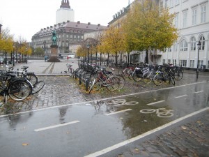 Bike lanes in Copenhagen