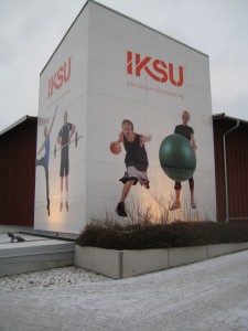 The wonderful IKSU, a sport facility with indoor beach volleyball, massive weight rooms, gyms, swimming, climbing wall, you name it.  