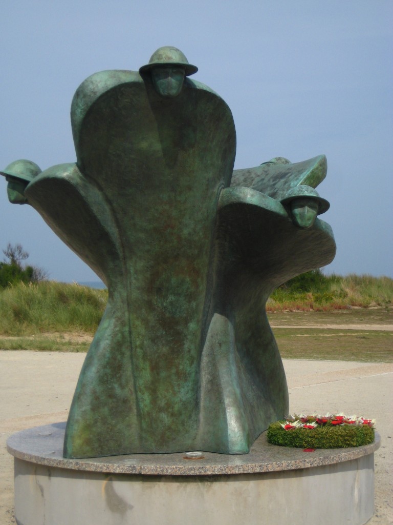 Canadian Memorial sculpture at Juno Beach. 