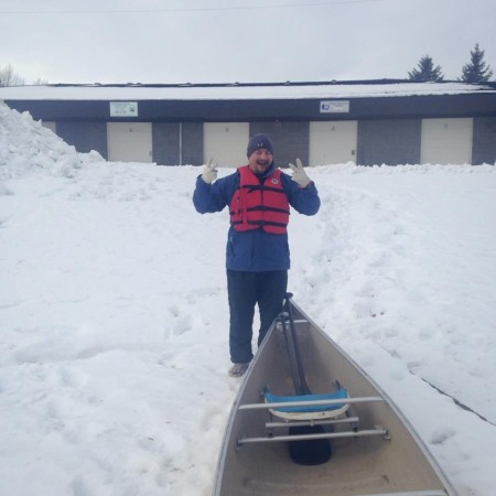 The snow-portage to get back to the boathouse