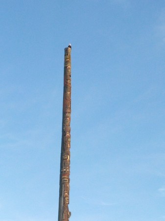 Eagle on the Kits Beach Totem