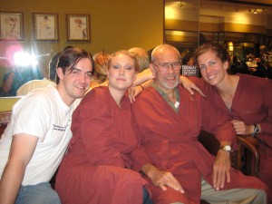 At the salon: Stefan (best man), Jordan (best lady), Pat (Leif's Dad), and Catherine