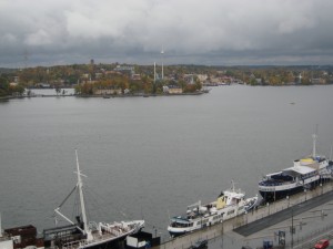 The view towards Kastellholmen with DjurgÃ¥rden (translated means animal garden) in the background.