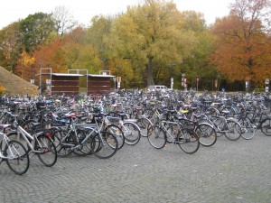 Bike parking at Odense University