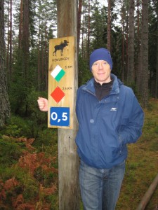 One of the signs on the well-marked trails.