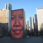 The awesome LED-lit fountain in millennium park