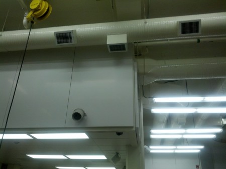 Acoustic tiles and HVAC delivery vents
