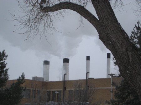 'The Titanic' smoke stacks, as the chief engineer calls them.