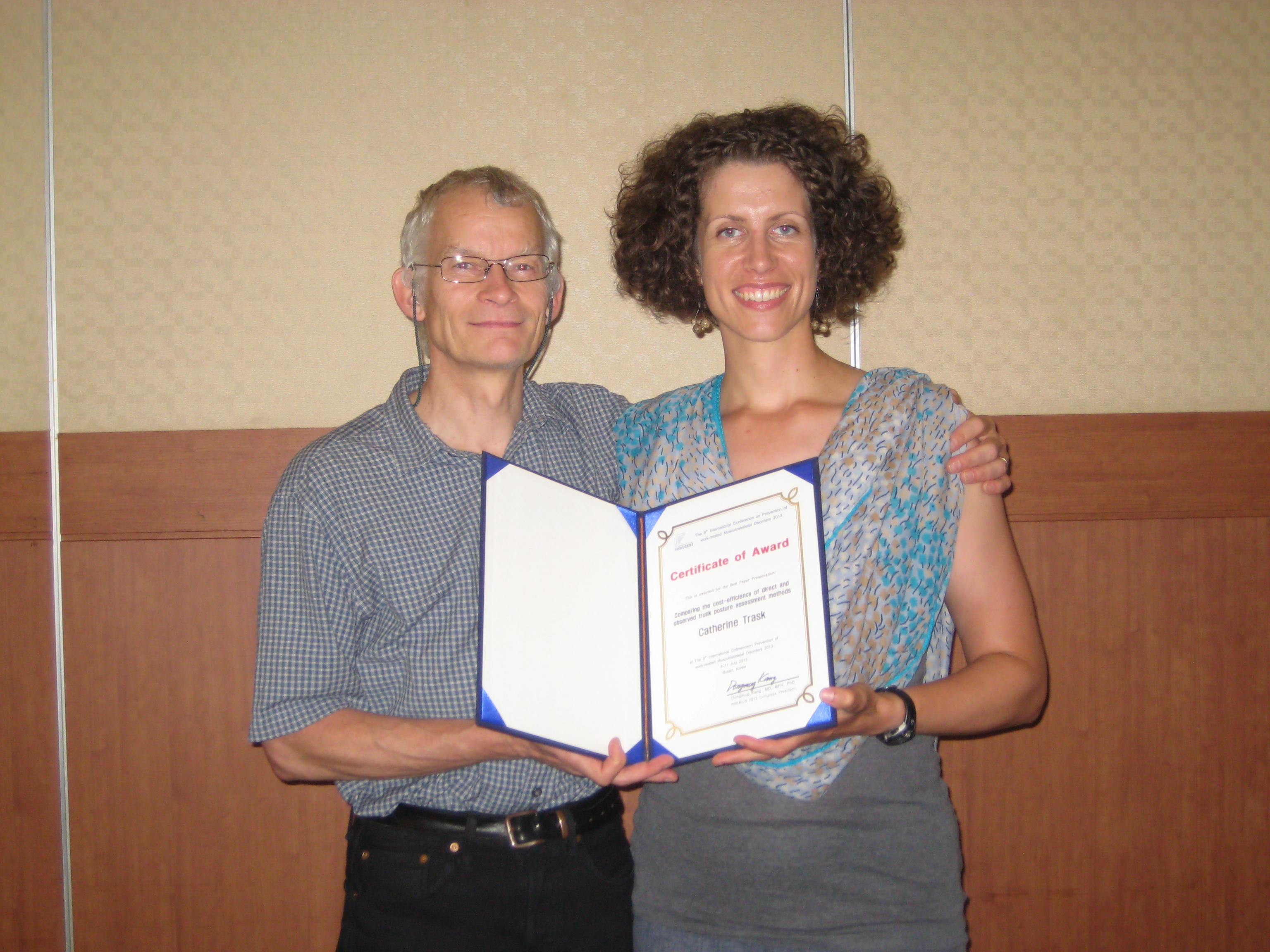 Svend Erik and I posing with the award