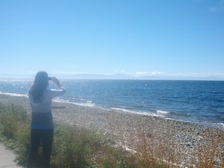 The long pebble beach in Sechelt. It was nice to see this area again after visiting there so often during the UBC Back Study. 