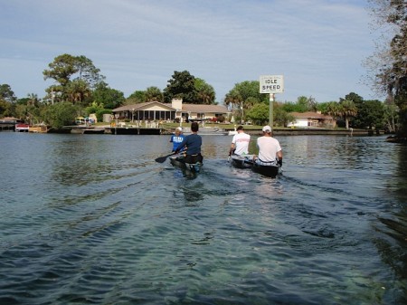 Paddling away