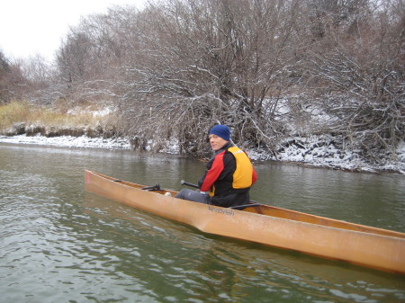 Graham out in the snowy landscape